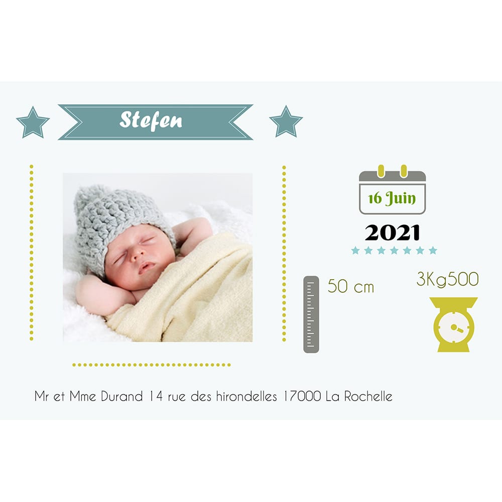 faire-part de naissance magnet Stephen