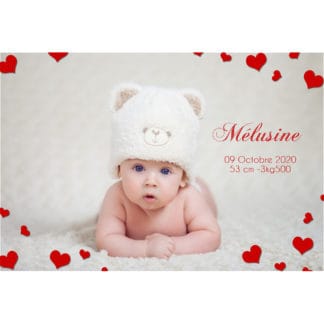 faire-part de naissance magnet Mélusine