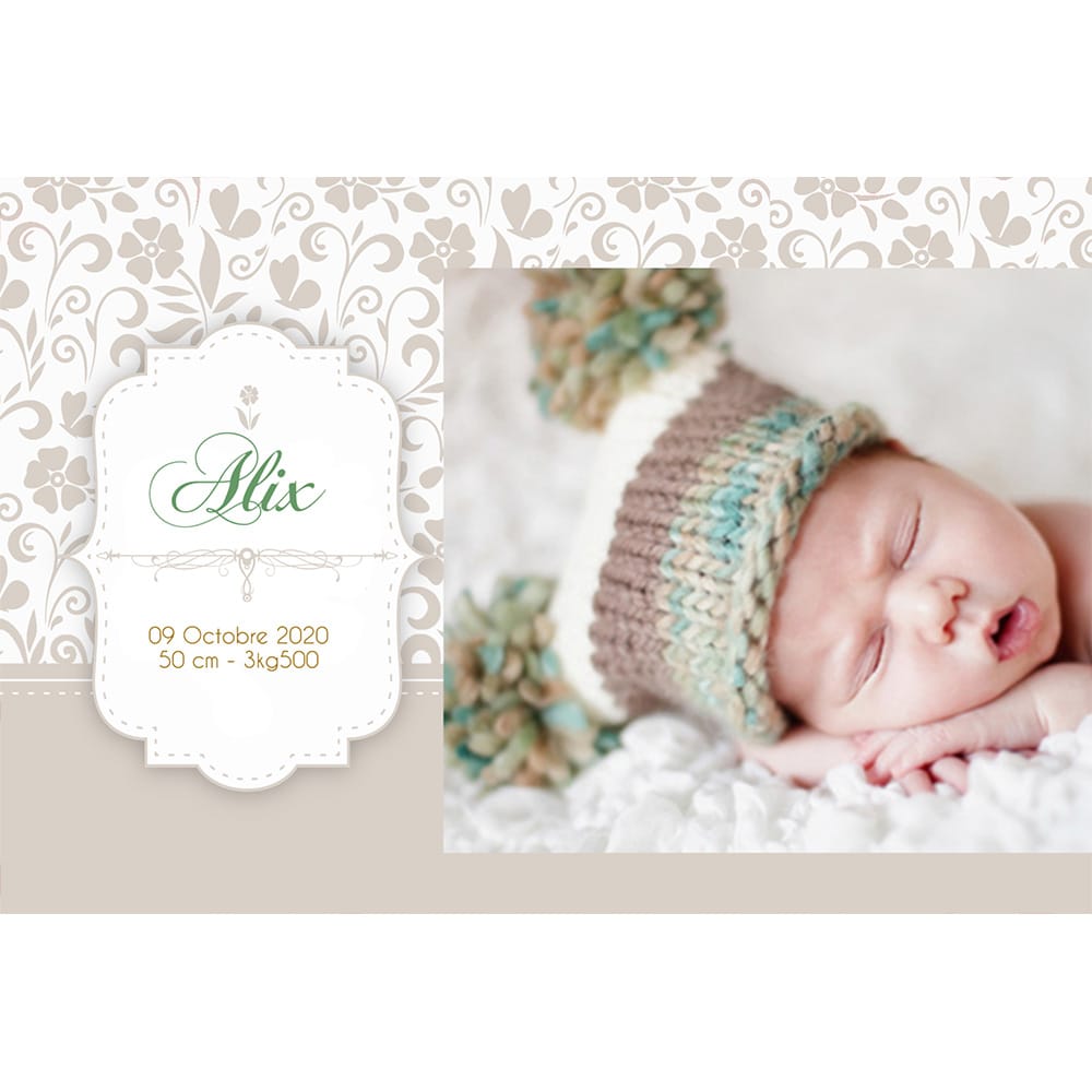 faire-part de naissance magnet Alix