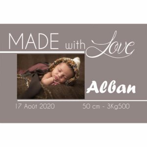 faire-part de naissance magnet Alban