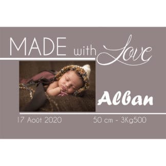 faire-part de naissance magnet Alban