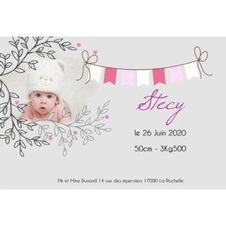 faire-part de naissance magnet Stecy