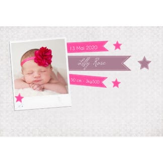 faire-part de naissance magnet Lilly Rose