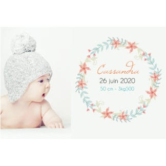 faire-part de naissance magnet Cassandra