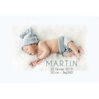 faire-part de naissance magnet Martin