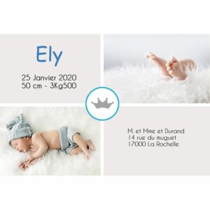 faire-part de naissance magnet Ely