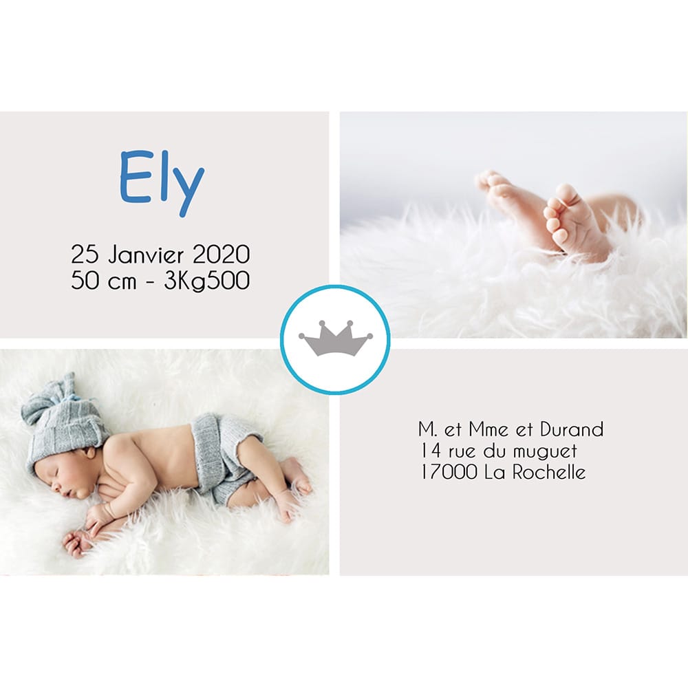 faire-part de naissance magnet Ely