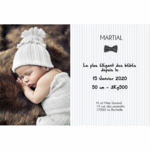 faire-part de naissance magnet Martial