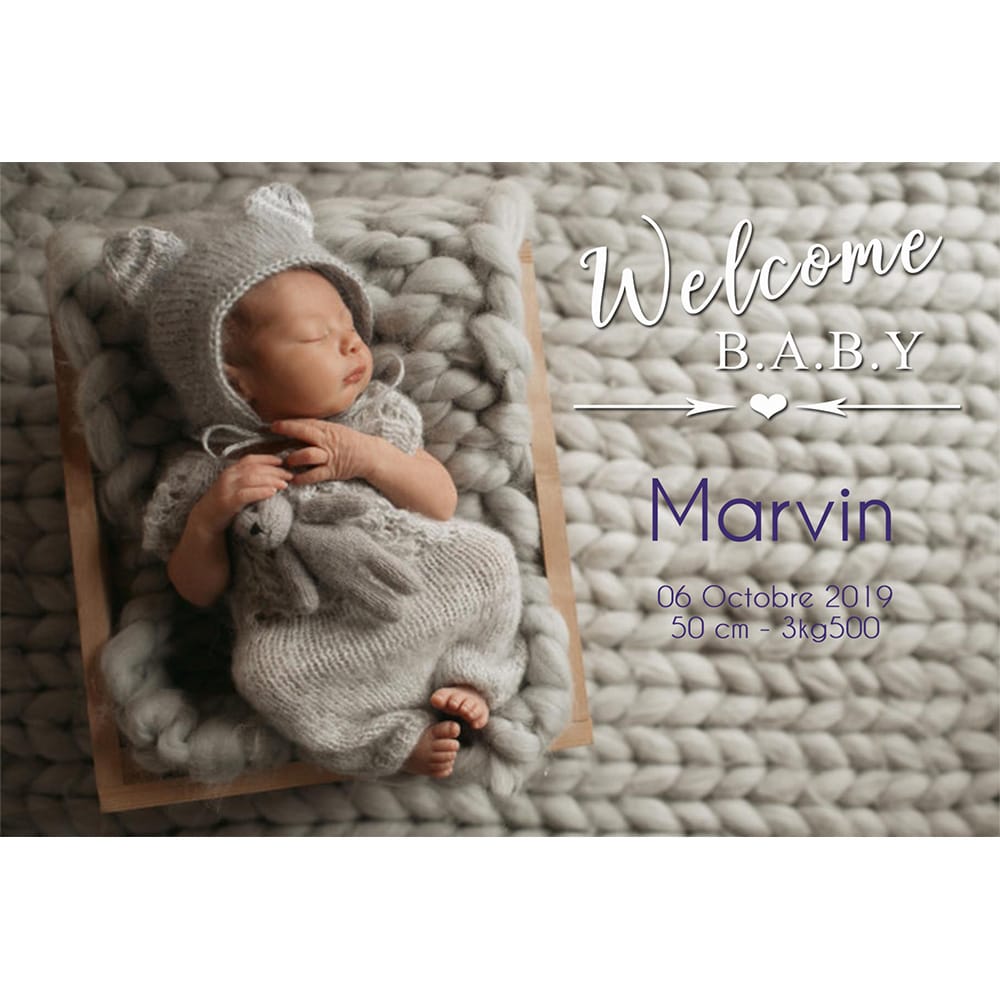 faire-part de naissance magnet Marvin