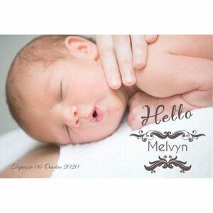 faire-part de naissance magnet Melvyn