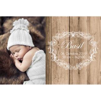 faire-part de naissance magnet Basil