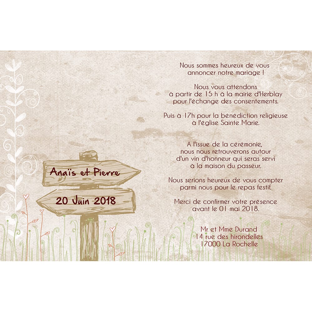 Faire part magnet Anaïs et Pierre