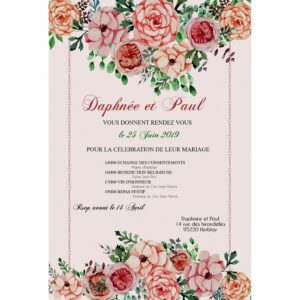 Faire part magnet Daphn&eacute;e et Paul