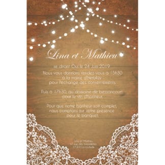 Faire part magnet Lina et Mathieu