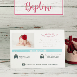 Faire part magnet baptême