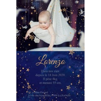 faire-part de naissance magnet lorenzo