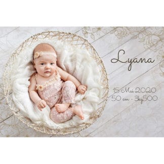 faire-part de naissance magnet Lyana