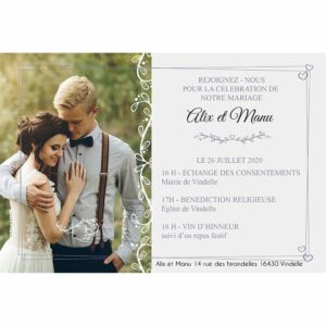 Faire-part magnet Alix et Manu