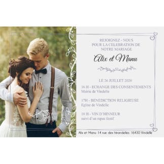 Faire-part magnet Alix et Manu