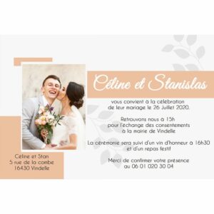 Faire part magnet C&eacute;line et Stanislas