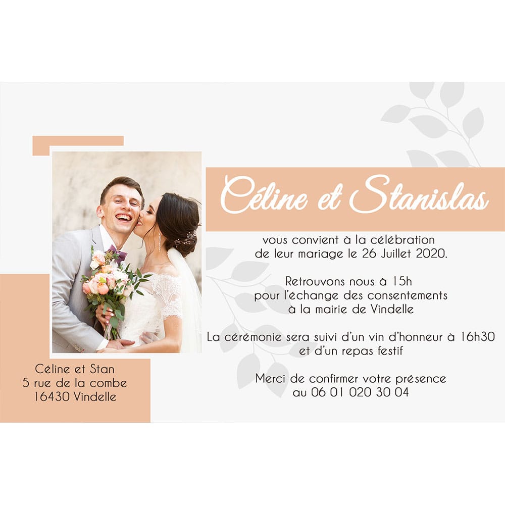 Faire part magnet Céline et Stanislas