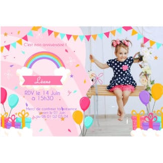 Faire part magnet anniversaire Léane