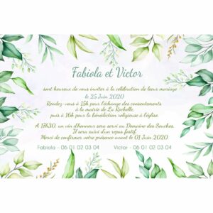 Faire-part magnet Fabiola et Victor