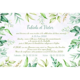 Faire-part magnet Fabiola et Victor