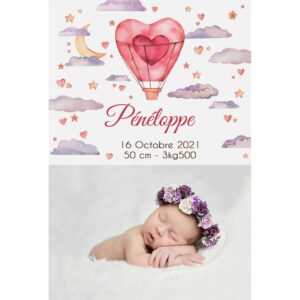 faire-part de naissance magnet P&eacute;n&eacute;loppe