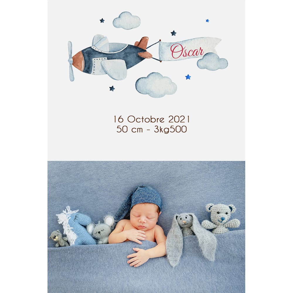 faire-part de naissance magnet Oscar