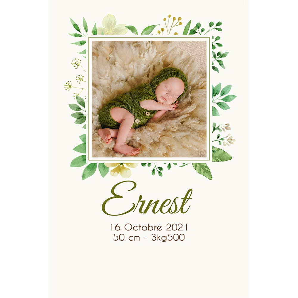faire-part de naissance magnet Ernest