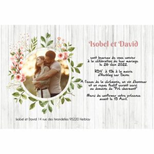 Faire-part magnet Isobel et david