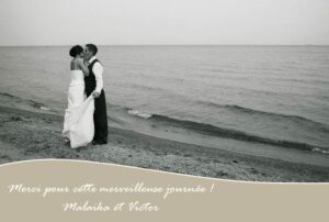 Magnet remerciement Malaika et Victor