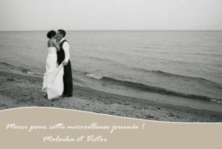 Magnet remerciement Malaika et Victor