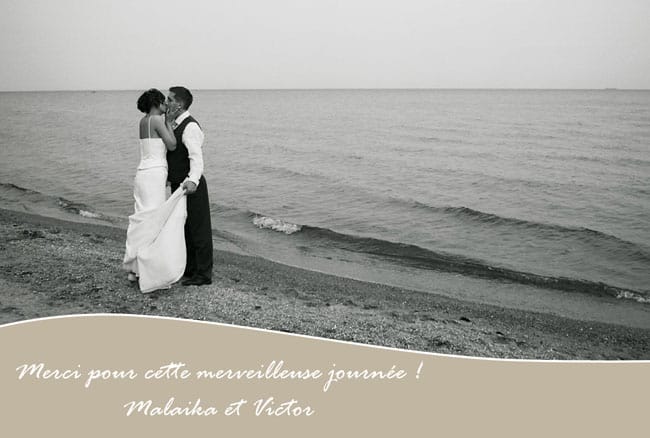 Magnet remerciement Malaika et Victor