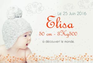 faire-part de naissance magnet Elisa